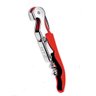 Saca Rolhas Vinho Garrafa Manual Tradicional Inox Vermelho - 3