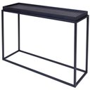 Ver imagem 1 de Mesa Lateral Loi Laca Preta com Croco Preto Base Preta - 67274