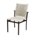 Ver imagem 1 de Poltrona Cadeira para Mesa Sala de Jantar em Alumínio e Corda Náutica Areia