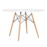 Mesa Redonda Eames 120 Cm Branco + 4 Cadeiras Eiffel Dsw Verde Escuro - 5