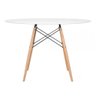 Mesa Redonda Eames 120 Cm Branco + 4 Cadeiras Eiffel Dsw Verde Escuro - 6