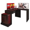 Mesa para Computador Gamer Ambiente Drx 9000 com Extensora Preto Trama - Móveis Leão - 1
