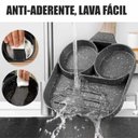 Ver mais imagens de Frigideira Antiaderente 3 Partes Ovo Hambúrguer Ceramica