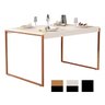 Mesa Industrial Retangular 160x80 Pé Metal Cozinha Jantar:off White/bronze - 4