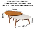 Ver imagem 4 de Mesinha Centro Organica Manaus Base Madeira de Sala Kit C/ 2