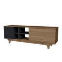 Ver imagem 1 de Rack para Tv até 65'' com 2 Portas e Nichos 160cm Lars - Preto
