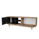 Ver imagem 4 de Rack para Tv até 65'' com 2 Portas e Nichos 160cm Lars - Preto