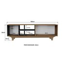 Ver imagem 3 de Rack para Tv até 65'' com 2 Portas e Nichos 160cm Lars - Preto