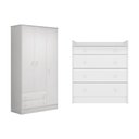 Ver imagem 1 de Conjunto Guarda Roupa e Cômoda Trocador Branco