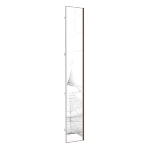 Porta para Roupeiro Closet Canto Individual 40cm Puxador Perfil Champagne com Espelho Luciane Móveis