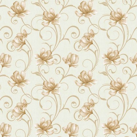 Papel de Parede Floral em Tons Pastéis - 1,50x0,50m