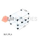 Ver imagem 2 de Baleiro Expositor Preto de Vidro - 0,30 X 0,20 X 0,20m