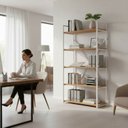 Ver imagem 1 de Estante Metálica Modular com 5 Prateleiras Multiuso Organizadora Industrial Móvel na Caixa