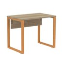 Ver imagem 1 de Mesa Escritório P25 Tub Pandin 90 Cm (larg) Tampo Mdp Noce Naturalle Pé Aço Tubular Laranja