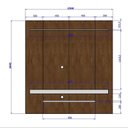 Ver imagem 4 de Painel Sala Leme para Tv até 60 Polegadas Naturalle/off White