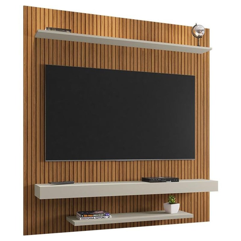 Painel Sala Leme para Tv até 60 Polegadas Naturalle/off White