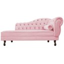 Ver imagem 5 de Kit Diva Recamier Diana 185cm Lado Esquerdo e 02 Poltronas Classic Suede Rosa Bebê - ADJ Decor
