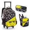 Kit Mochila Rodinha Lancheira Estojo Infantil Menino Smile Denlex - 1