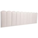 Ver imagem 1 de Cabeceira King Kit 10 Placas Modelo Nuvem - Suede Creme / Off White