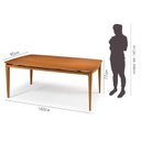 Ver imagem 6 de Conjunto Sala de Jantar Madeira Maciça - Mesa 1,60 Laminada 6 Cadeiras Assento e Encosto Estofado Marrom/Freijó