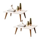 Ver imagem 1 de Kit 2 Mesas De Centro Retangular Sala de estar - 65x50cm