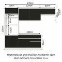 Ver imagem 4 de Armário de Cozinha Completa 270cm Branco/Preto Glamy Madesa 14