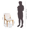 Conjunto Sala de Jantar Madeira Maciça - Mesa 1,80 Laminada 6 Cadeiras Assento e Encosto Estofado - 16