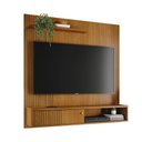 Ver imagem 2 de Rack Bancada Suspensa para TV até 65 Polegadas 200cm 3 Portas Atena MDP Cumaru Sala