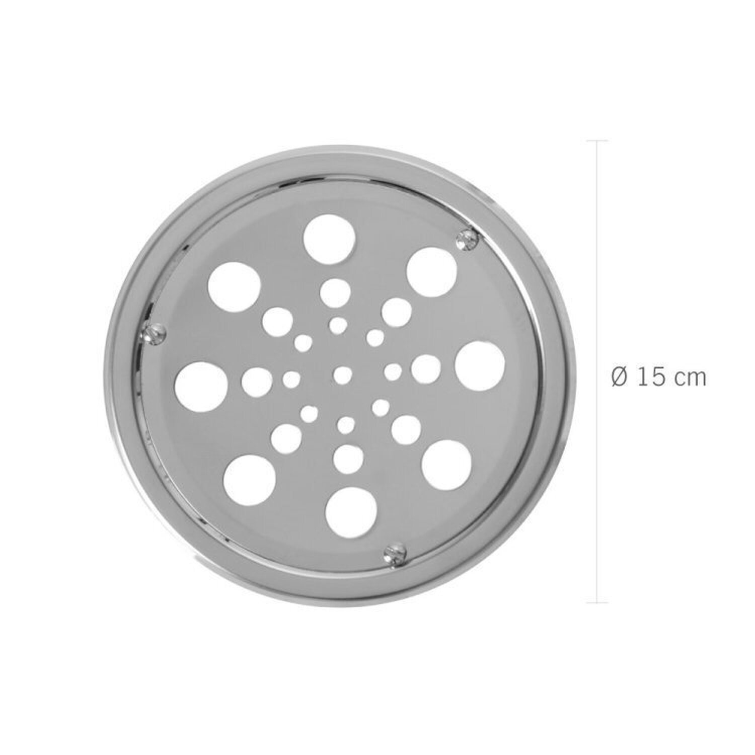 Kit 3 Grelha Redonda em Aço Inox com Caixilho Ø15cm Astra - 2