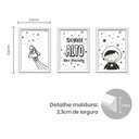 Ver imagem 4 de Quadro Infantil Quarto Astronauta Três Quadros 24 X 44
