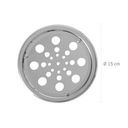 Kit 5 Grelha Redonda em Aço Inox com Caixilho Ø15cm Astra - 2
