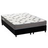 Cama Box King: Colchão Espuma Ortobom D33 Light Saúde + Base CRC Suede Black(186x198) - 1