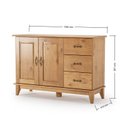 Ver imagem 5 de Kit Cristaleira 2 Portas e Gav. com Pé e Aparador Buffet 120,0 Cm Bella 2 Portas e 3 Gav. Móveis Mpo
