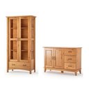 Ver imagem 1 de Kit Cristaleira 2 Portas e Gav. com Pé e Aparador Buffet 120,0 Cm Bella 2 Portas e 3 Gav. Móveis Mpo