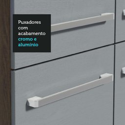 Armário de Cozinha Completa 325cm Cinza/Rustic Emilly Madesa 02 - 7