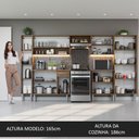 Ver imagem 6 de Armário de Cozinha Completa 325cm Cinza/rustic Emilly Madesa 02