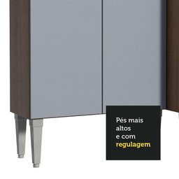 Armário de Cozinha Completa 325cm Cinza/Rustic Emilly Madesa 02 - 8