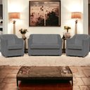 Ver imagem 2 de Kit Namoradeira Decorativa + 2 Poltronas para Sala Manicure Recepção Consultório Mila Suede