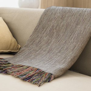 Manta Xale Sofá Jacquard Rústico Alto Padrão 1,40x2,40 M581