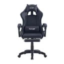Ver imagem 7 de Cadeira Gamer Reclinável Preta Ergonômica Pc com Apoio para Pés e Braços Couro Sintético