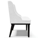 Ver imagem 6 de Kit 10 Cadeiras Estofadas Base Fixa de Madeira Preto Lia Sintético Premium Branco - Ibiza