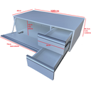 Ver imagem 3 de Balcão Gabinete Pia Banheiro Multiuso Com Rodízios Em Mdf