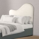 Ver imagem 2 de Cabeceira Orgânica 160cm Casal Queen Painél para Cama Box Bouclé Serena
