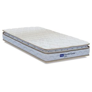 Colchão Solteiro Probel Espuma D33 Pillow Top 88x188x18cm Guarda Costas Lyon Branco/bege