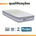Ver imagem 4 de Colchão Solteiro Probel Espuma D33 Pillow Top 88x188x18cm Guarda Costas Lyon Branco/bege