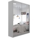 Ver imagem 6 de Guarda-roupa Solteiro 100% Mdf Bp com 2 Portas Espelho Zermatt