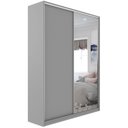Ver imagem 5 de Guarda-Roupa Solteiro 100% MDF BP com 2 Portas e 1 Espelho Zermatt Cinza