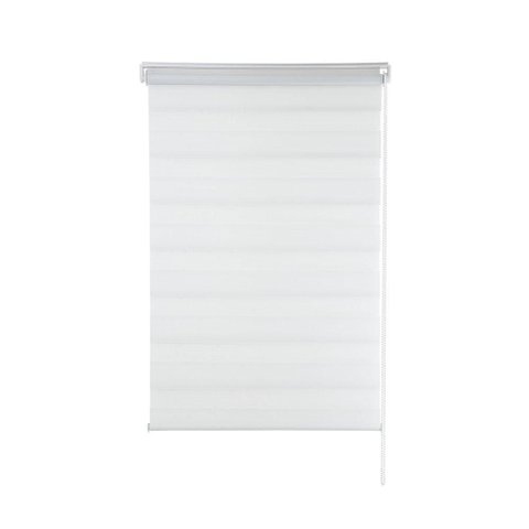 Persiana Zebra Rolo Dupla 120x260 Branca