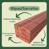 20 Ripas Sarrafos Eucalipto 1x3x50cm Aplainado Artesanato - 5