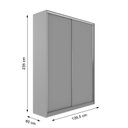 Ver imagem 6 de Guarda-roupa Solteiro 100% Mdf Bp com 2 Portas Zermatt